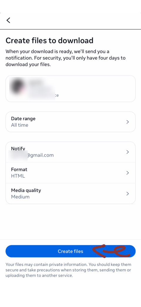 Step 11: Submit Create Files Request