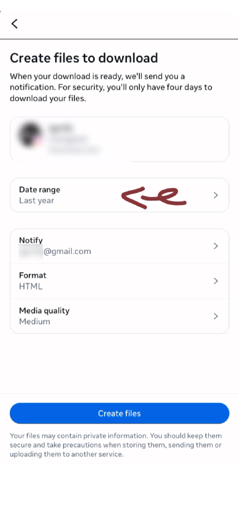Step 9: Select Date Range